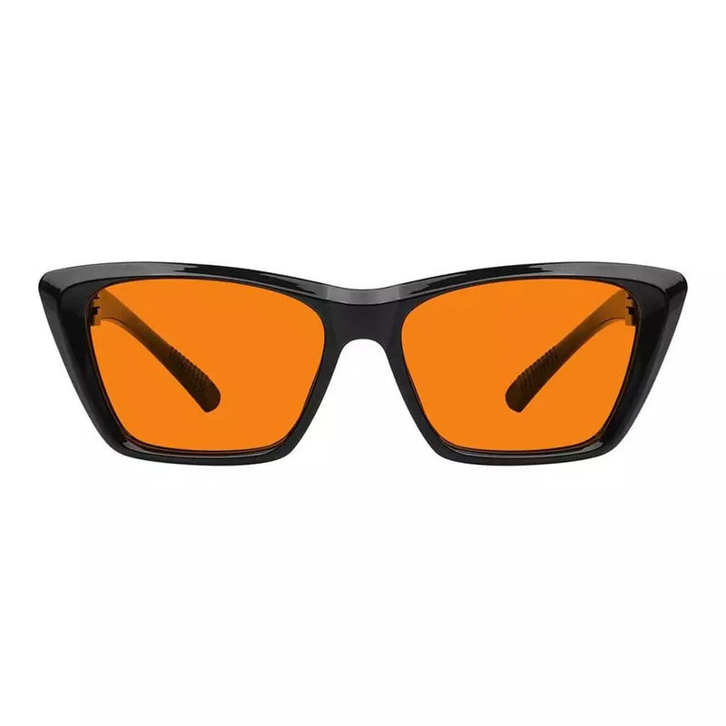 eyekeeper.com 100% Blue Blocking Glasses Orange Lens Cat-eye Metalless Screwless R2514-B98 Eyeglasses