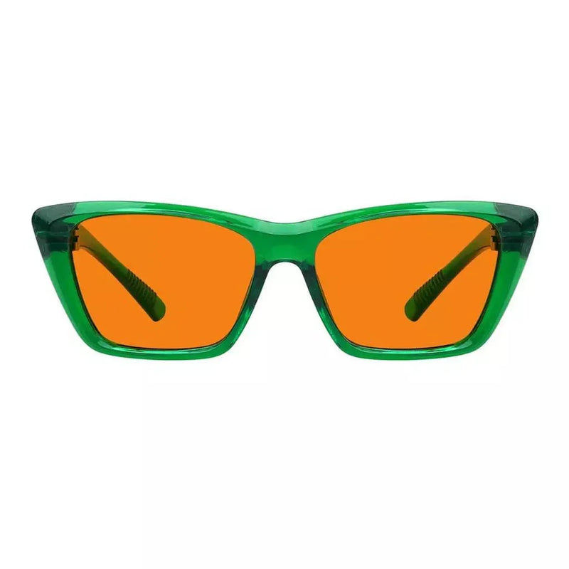 eyekeeper.com 100% Blue Blocking Glasses Orange Lens Cat-eye Metalless Screwless R2514-B98 Eyeglasses