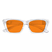 eyekeeper.com 100% Blue Blocking Glasses Orange Lens Cat-eye Metalless Screwless R2514-B98 Eyeglasses