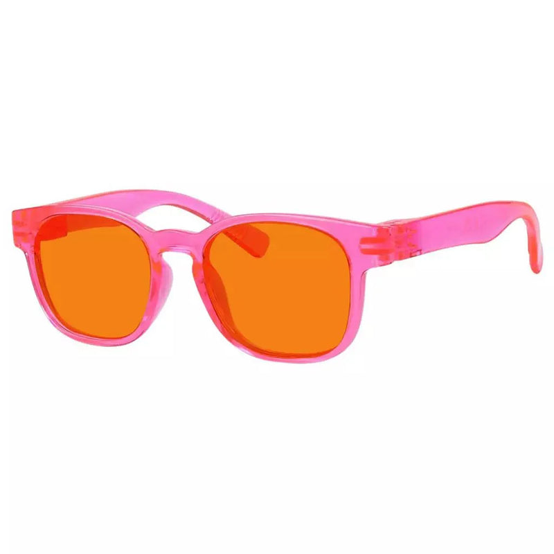 eyekeeper.com 100% Blue Blocking Orange Lens Square Metalless Glasses NR144-B98 Eyeglasses