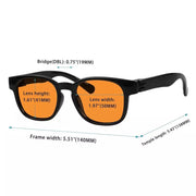 eyekeeper.com 100% Blue Blocking Orange Lens Square Metalless Glasses NR144-B98 Eyeglasses