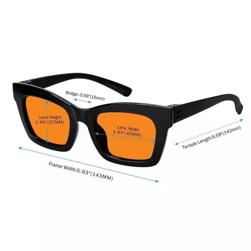 eyekeeper.com 100% Blue Light Blocking Orange Glasses Metalless Screwless R2308-B98 Eyeglasses