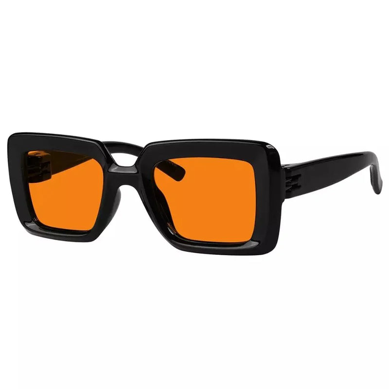 eyekeeper.com 100% Blue Light Blocking Orange Thick Frame Screwless Eyewear NR2101-B98 Eyeglasses
