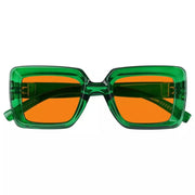 eyekeeper.com 100% Blue Light Blocking Orange Thick Frame Screwless Eyewear NR2101-B98 Eyeglasses