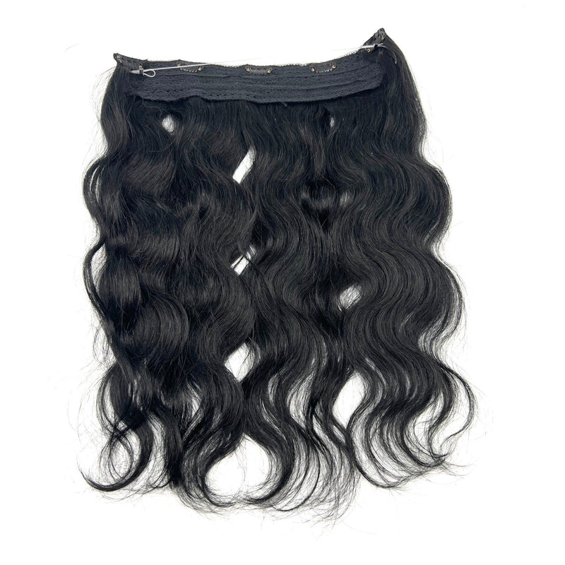 VIP Extensions 100% Human Hair Vip Brand BandX Halo  Body Wave 18'' with Clip Hair Extension