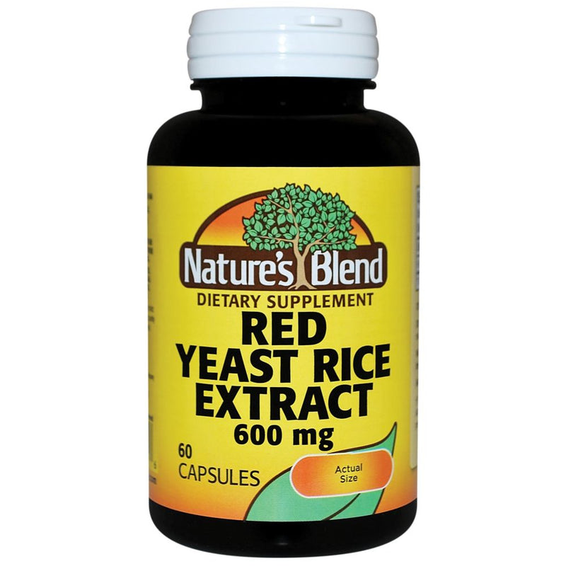 Nature's Blend Nature's Blend S Red Yeast Rice Extract 600 Mg 60 Capsules Vitamins & Supplements
