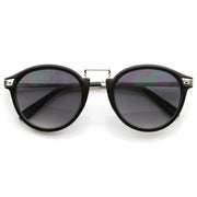 zeroUV Vintage Steampunk Inspired Round Horned Rim Frame Sunglasses 8591 Sunglasses