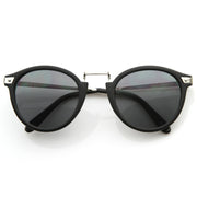 zeroUV Vintage Steampunk Inspired Round Horned Rim Frame Sunglasses 8591 Sunglasses