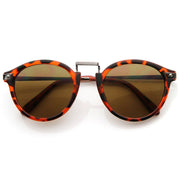 zeroUV Vintage Steampunk Inspired Round Horned Rim Frame Sunglasses 8591 Sunglasses