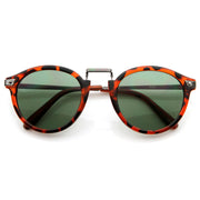 zeroUV Vintage Steampunk Inspired Round Horned Rim Frame Sunglasses 8591 Sunglasses