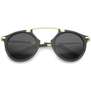 zeroUV Arched Marble Pattern P3 Mirrored Lens Round Sunglasses A218 Sunglasses