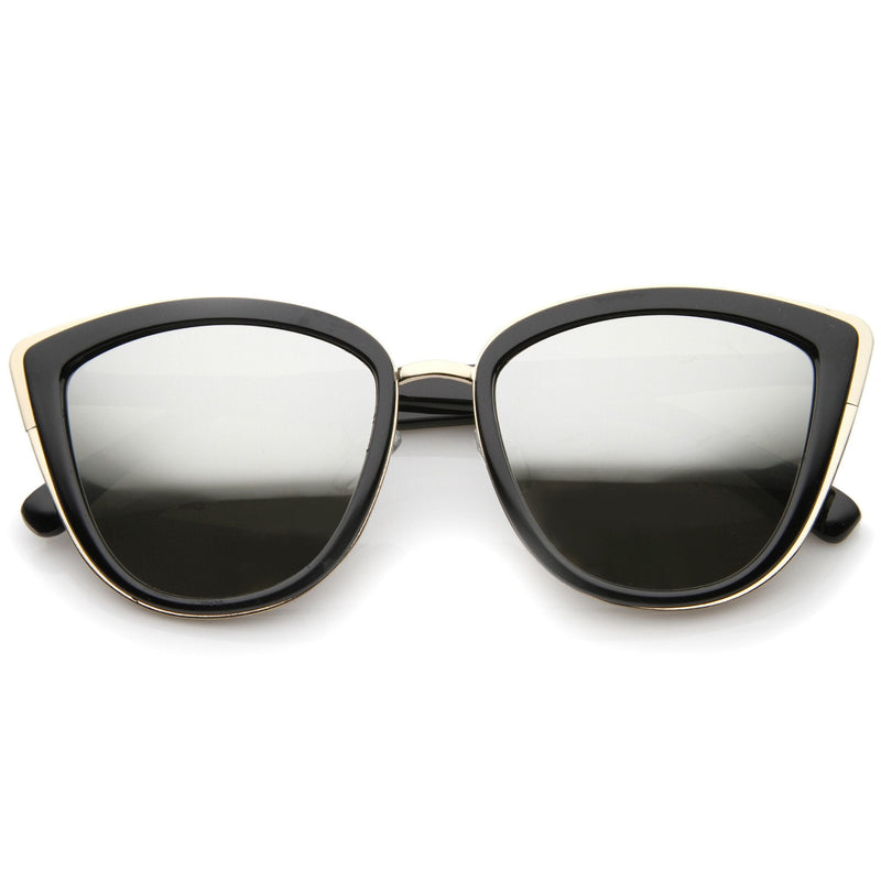 zeroUV Oversize Women's Flash Mirror Lens Cat Eye Sunglasses A286 Sunglasses