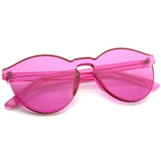 zeroUV Rimless Monoblock Cut PC Color Lens Rimless Sunglasses A368 Sunglasses