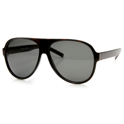 zeroUV Mens 1980's Retro Polarized Lens Plastic Aviator Sunglasses 9322 Sunglasses