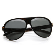zeroUV Mens 1980's Retro Polarized Lens Plastic Aviator Sunglasses 9322 Sunglasses
