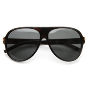 zeroUV Mens 1980's Retro Polarized Lens Plastic Aviator Sunglasses 9322 Sunglasses