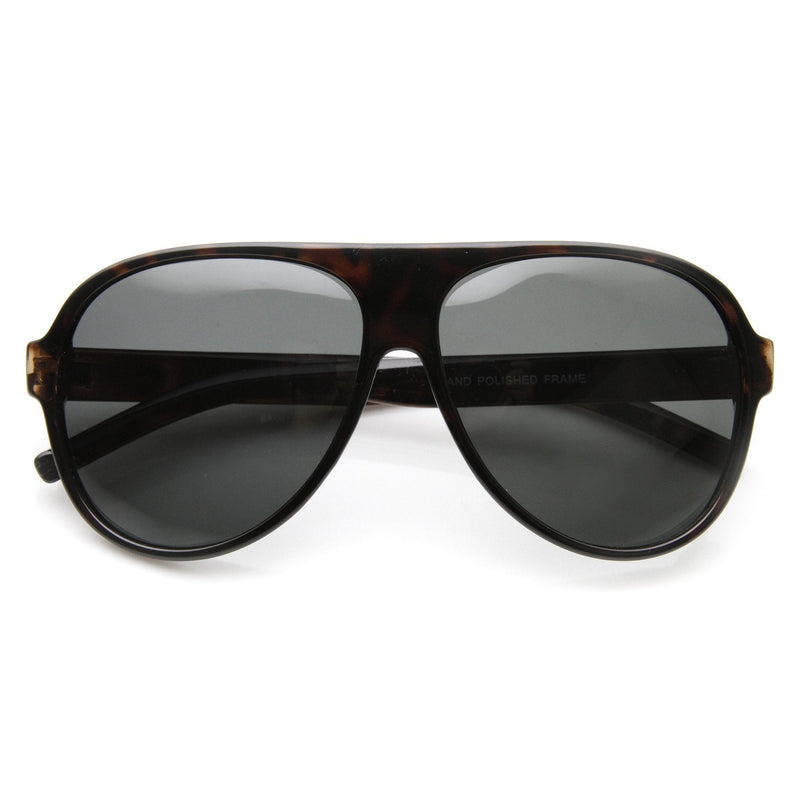 zeroUV Mens 1980's Retro Polarized Lens Plastic Aviator Sunglasses 9322 Sunglasses