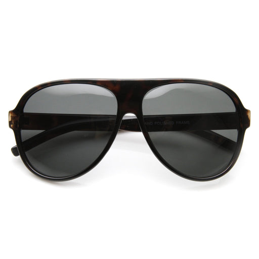 zeroUV Mens 1980's Retro Polarized Lens Plastic Aviator Sunglasses 9322 Sunglasses