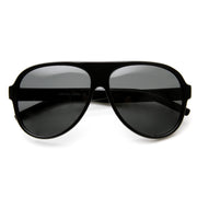 zeroUV Mens 1980's Retro Polarized Lens Plastic Aviator Sunglasses 9322 Sunglasses