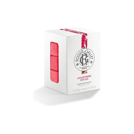Roger & Gallet Gingembre Rouge Wellbeing Soaps Box of 3x3.5 oz