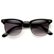 zeroUV Indie Half Frame Horned Rim Vintage Inspired Sunglasses 2934 Sunglasses