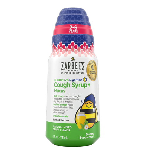 Zarbee's Zarbee's Cough Syrup Mucus, Children's, Nighttime, Natural Mixed Berry Flavor 4 Fl Oz Respiratory Care
