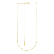 Bids.com 14k Yellow Gold Adjustable Wheat Chain 1.0mm Necklaces