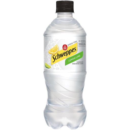 Schweppes Schweppes Lemon Lime Sparkling Water Beverage, 20 Fl Oz Bottle Beverages White Smoke