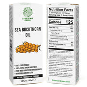 SiberianGreen.com Siberian Sea Buckthorn Oil | 100% Extra Virgin Cold Pressed | 100ml Cooking Oils
