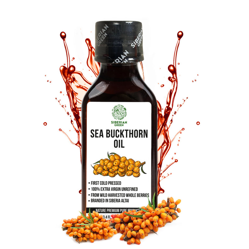 SiberianGreen.com Siberian Sea Buckthorn Oil | 100% Extra Virgin Cold Pressed | 100ml Cooking Oils