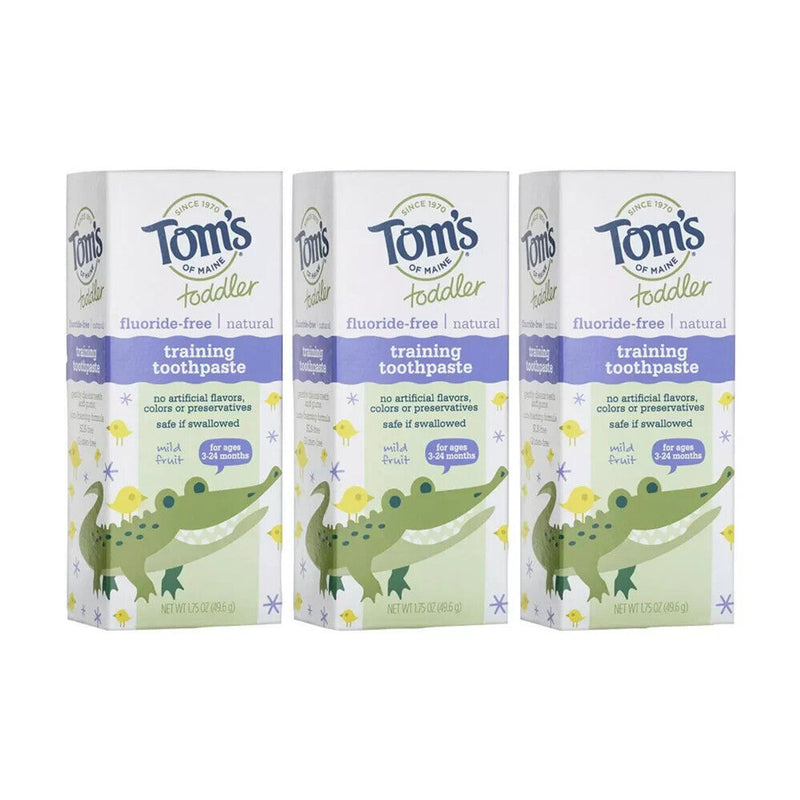 Tom's of Maine Tom's of Maine Toothpaste - Toddler Training - Natural - Fluoride Free - Mild Fruit - 1.75 Oz - Case 6 Toothpaste