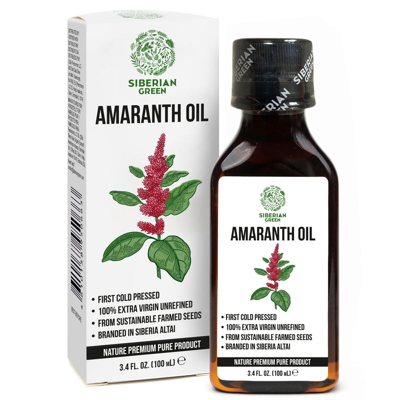 SiberianGreen.com Amaranth Seed Oil 100 ml - Extra Virgin, Cold-Pressed, Premium Quality Cooking Oils