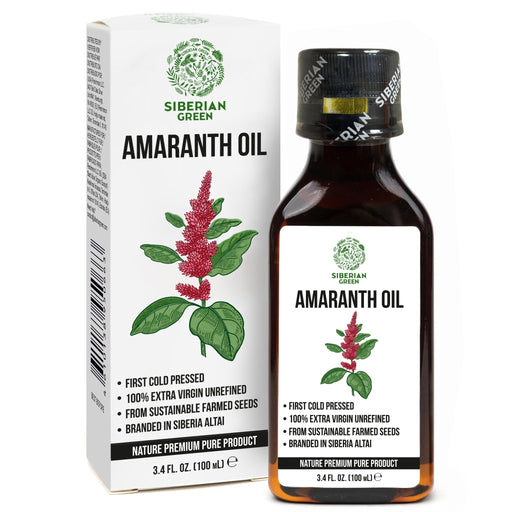 SiberianGreen.com Amaranth Seed Oil 100 ml - Extra Virgin, Cold-Pressed, Premium Quality Cooking Oils White Smoke