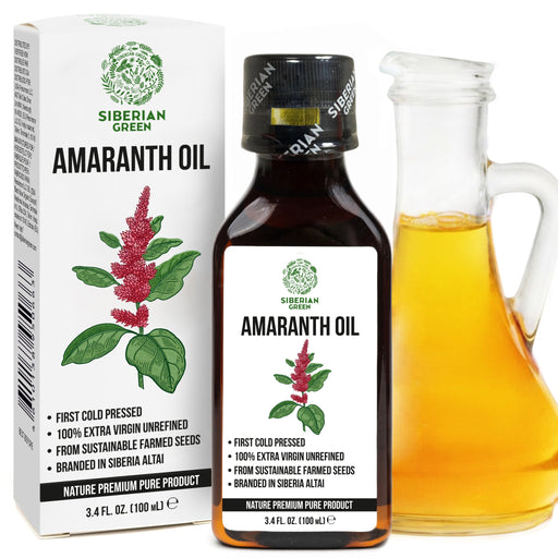 SiberianGreen.com Amaranth Seed Oil 100 ml - Extra Virgin, Cold-Pressed, Premium Quality Cooking Oils
