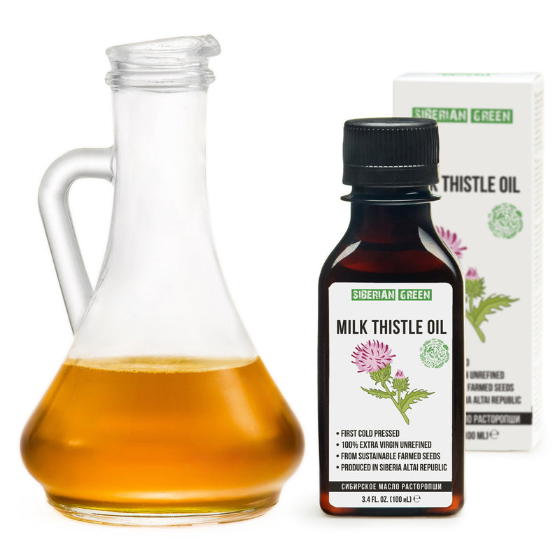 SiberianGreen.com Milk Thistle Oil 100ml | Best Silymarin Supplement for Health Cooking Oils