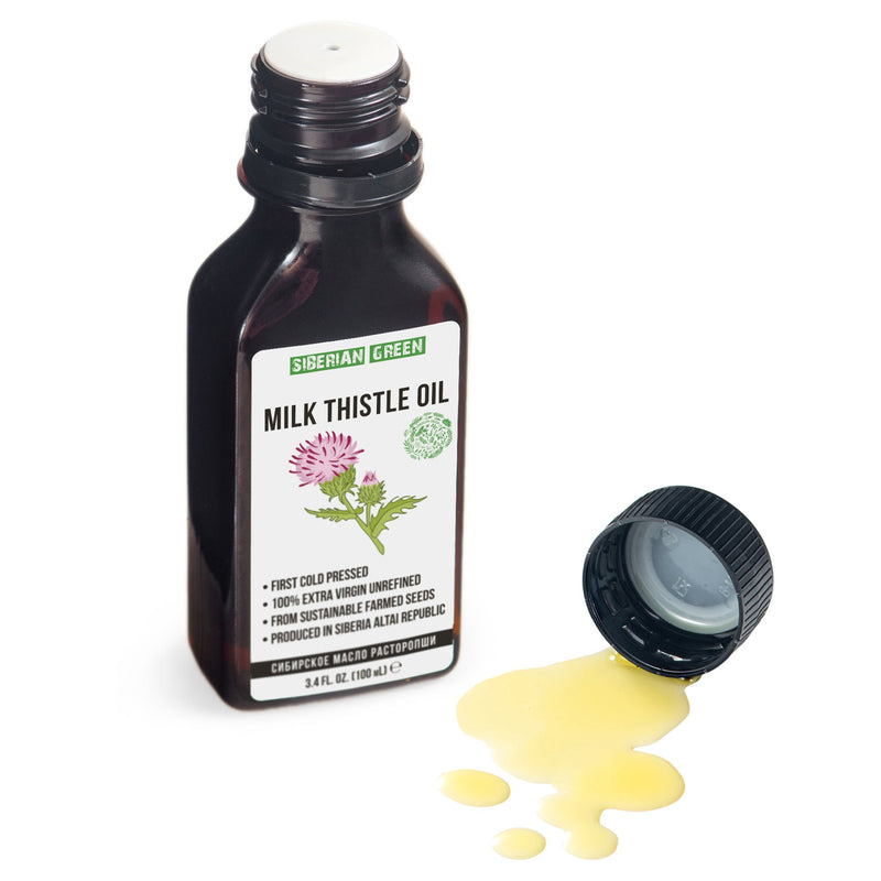 SiberianGreen.com Milk Thistle Oil 100ml | Best Silymarin Supplement for Health Cooking Oils