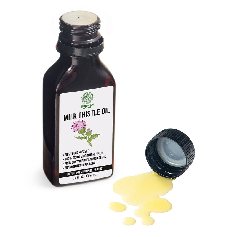 SiberianGreen.com Milk Thistle Oil 100ml | Best Silymarin Supplement for Health Cooking Oils