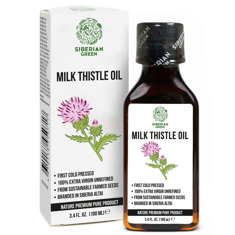 SiberianGreen.com Milk Thistle Oil 100ml | Best Silymarin Supplement for Health Cooking Oils