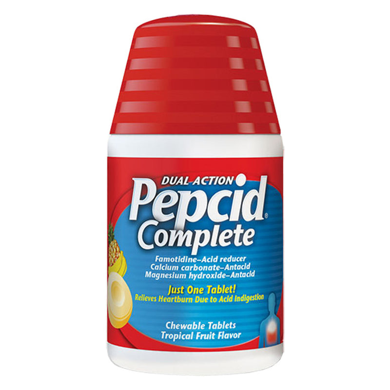 Pepcid Pepcid Complete® Dual Action Acid Reducer + Antacid – Tropical Fruit (Chewable Tablets) Health & Beauty