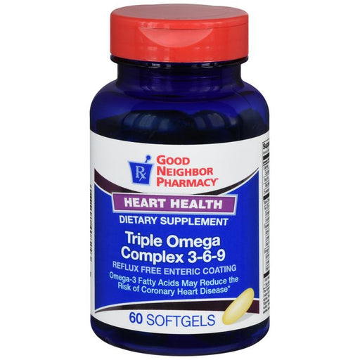 Good Neighbor Pharmacy GNP Triple Strength Omega 3-6-9 Complex, Enteric Coated Softgels (60 Count) Vitamins & Supplements