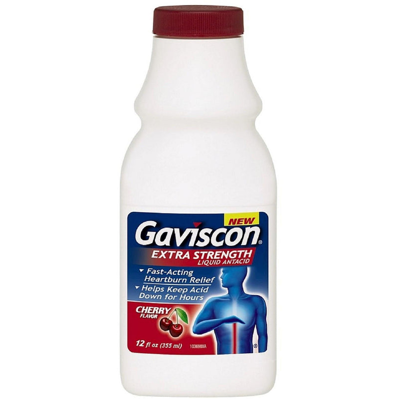Gaviscon Gaviscon Liquid Extra Strength Cherry Flavor Antacid 12 Fl Oz Health & Beauty