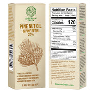 SiberianGreen.com Siberian Pine Nut Oil with Cedar Resin – 100 ml for Immune Support & Digestive Health Cooking Oils