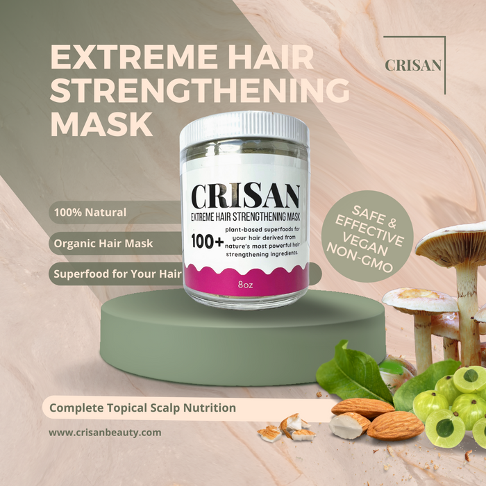 Hair Treatment Mask - CRISAN Extreme Hair Strengthening Mask - 100+ Plant-Based Hair Strengthening Ingredients