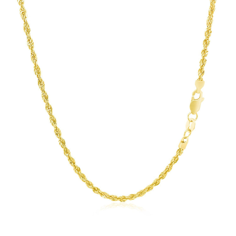 Bids.com 2.0mm 14k Yellow Gold Light Rope Chain Necklaces