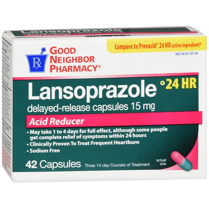 Good Neighbor Pharmacy GNP Lansoprazole 15 mg Delayed-Release Capsules, 42 Count Medicine & Drugs