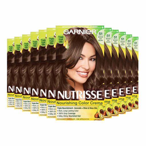 Garnier Garnier Nutrisse Nourishing Permanent Hair Color 51 Medium Ash Brown Hair Color