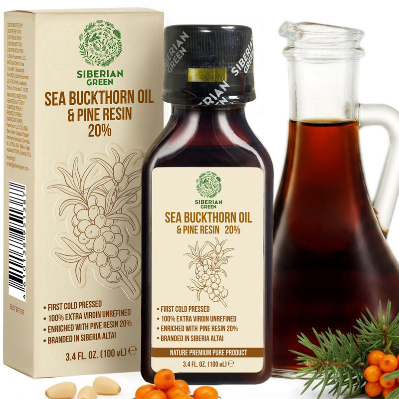 Siberian Sea Buckthorn Oil with Pure Cedar Resin - 100ml