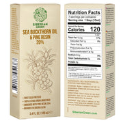 SiberianGreen.com Siberian Sea Buckthorn Oil with Pure Cedar Resin - 100ml Cooking Oils