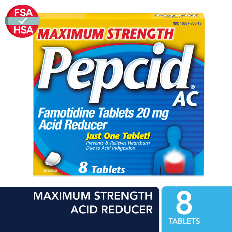 Pepcid Pepcid Ac Maximum  Strength Tablets 20 Mg 8Ct Health & Beauty