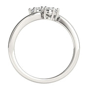 Bids.com Solitaire Two Stone Diamond Ring in 14k White Gold (1/2 cttw) Rings